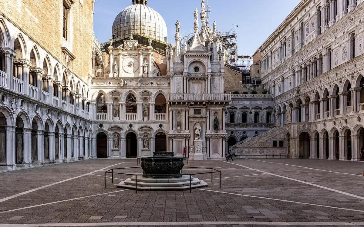 The courtyard of the Doge’s Palace in Venice